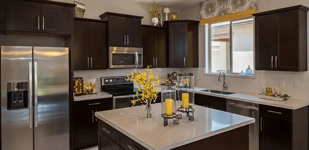 Cabinet painting results with freshly painted kitchen cabinets in Ann Arbor, MI