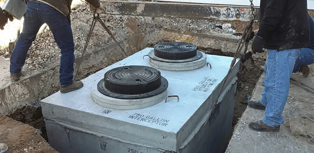 Grease trap installation for a commercial property drainage system in Ann Arbor, MI