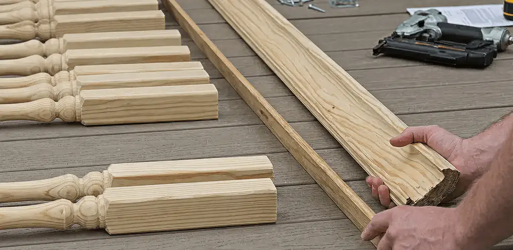 Handrail installation materials and wood components for stair rail work in Ann Arbor, MI
